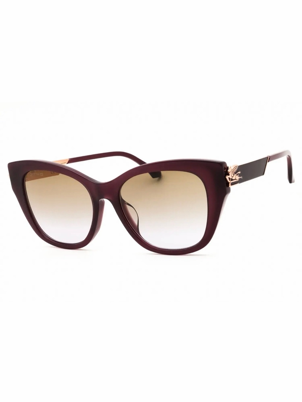 New Etro ETRO0062/F/S 0B3V67 Plum Cat-Eye Sunglasses with Gold Detail Authentic